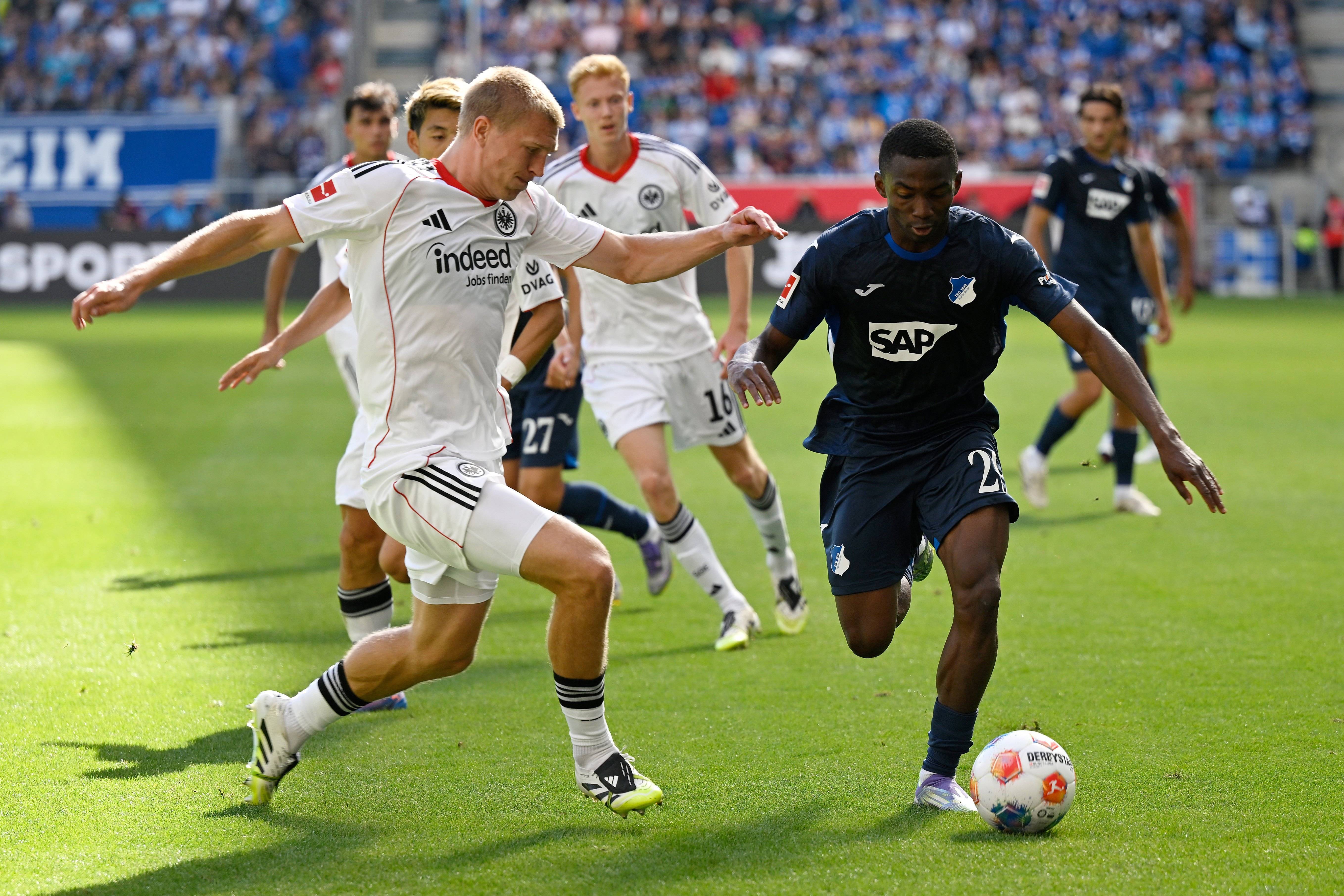 (体育)足球——德甲:法兰克福胜霍芬海姆