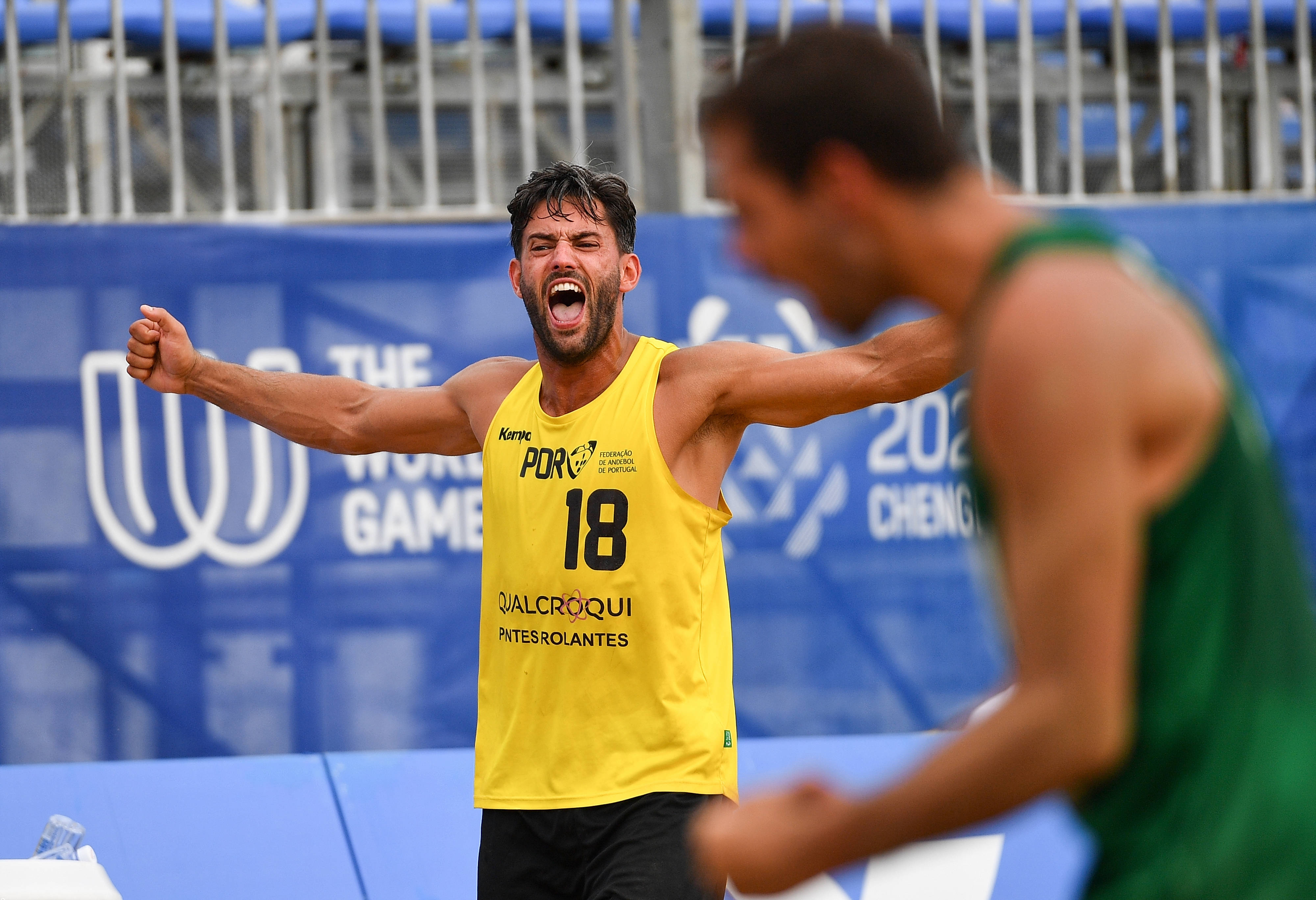 (成都世运会)沙滩手球——男子半决赛:葡萄牙队胜西班牙队