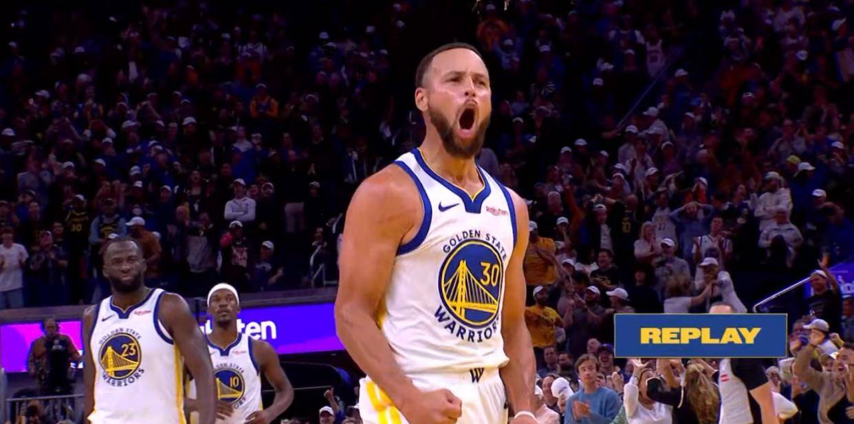 库里超远三分绝平掘金，戈登50分神迹却成背景板