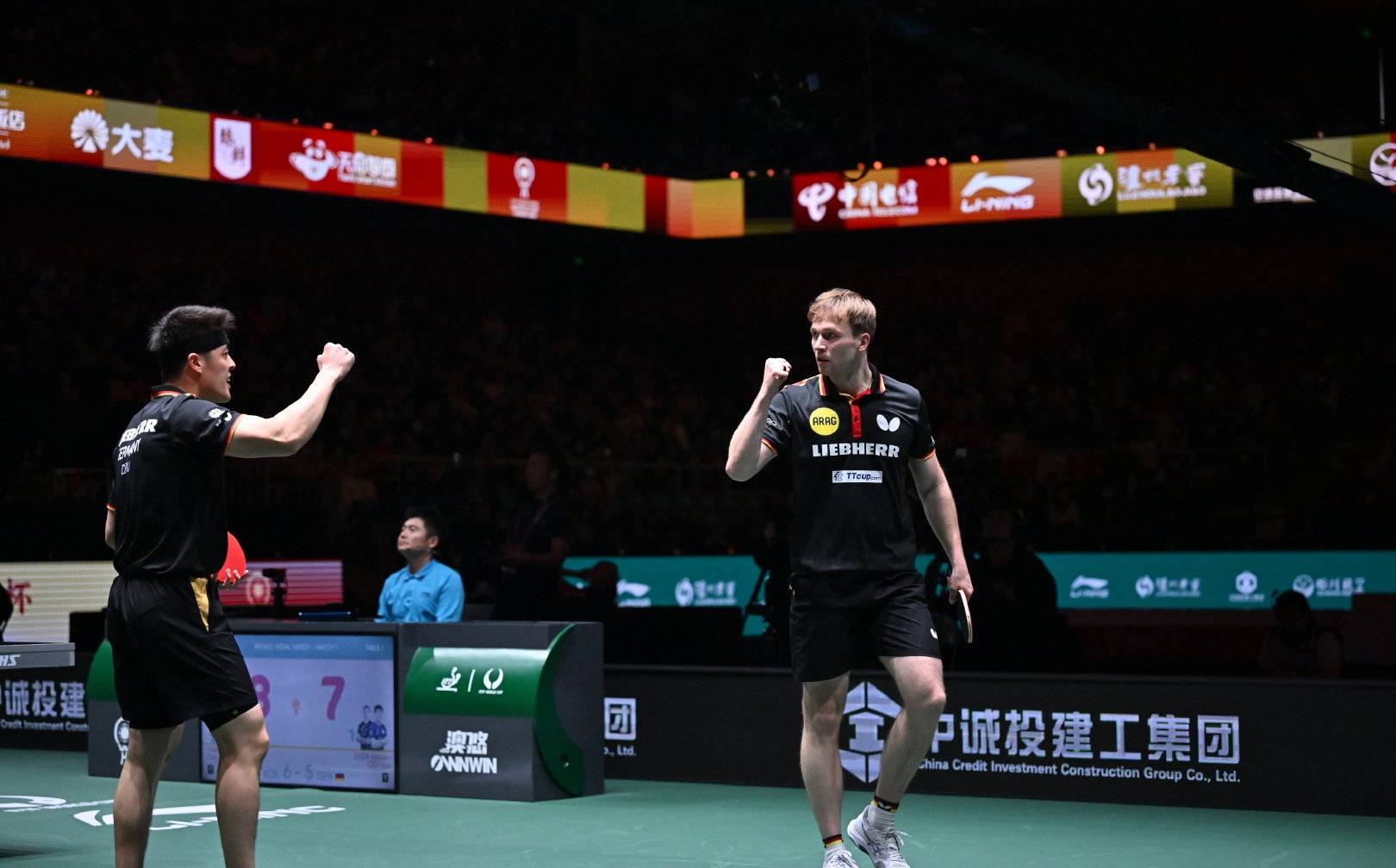 德国队险胜韩国队，最后一盘打出11比1，双打制胜获得铜牌