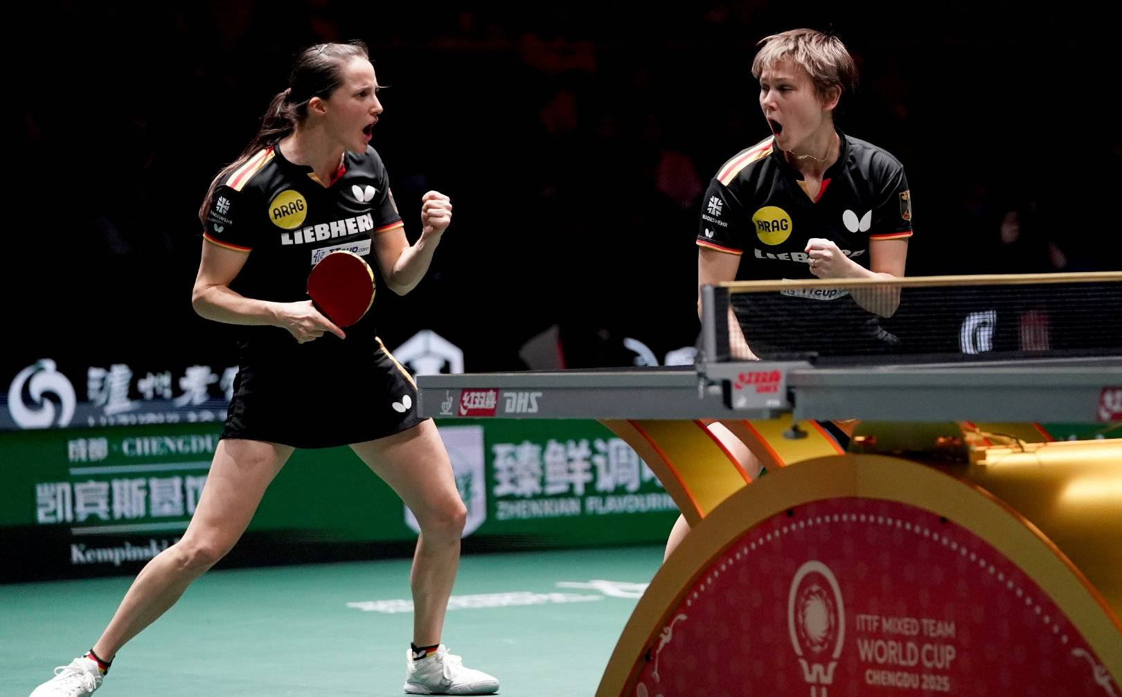 德国队险胜韩国队，最后一盘打出11比1，双打制胜获得铜牌