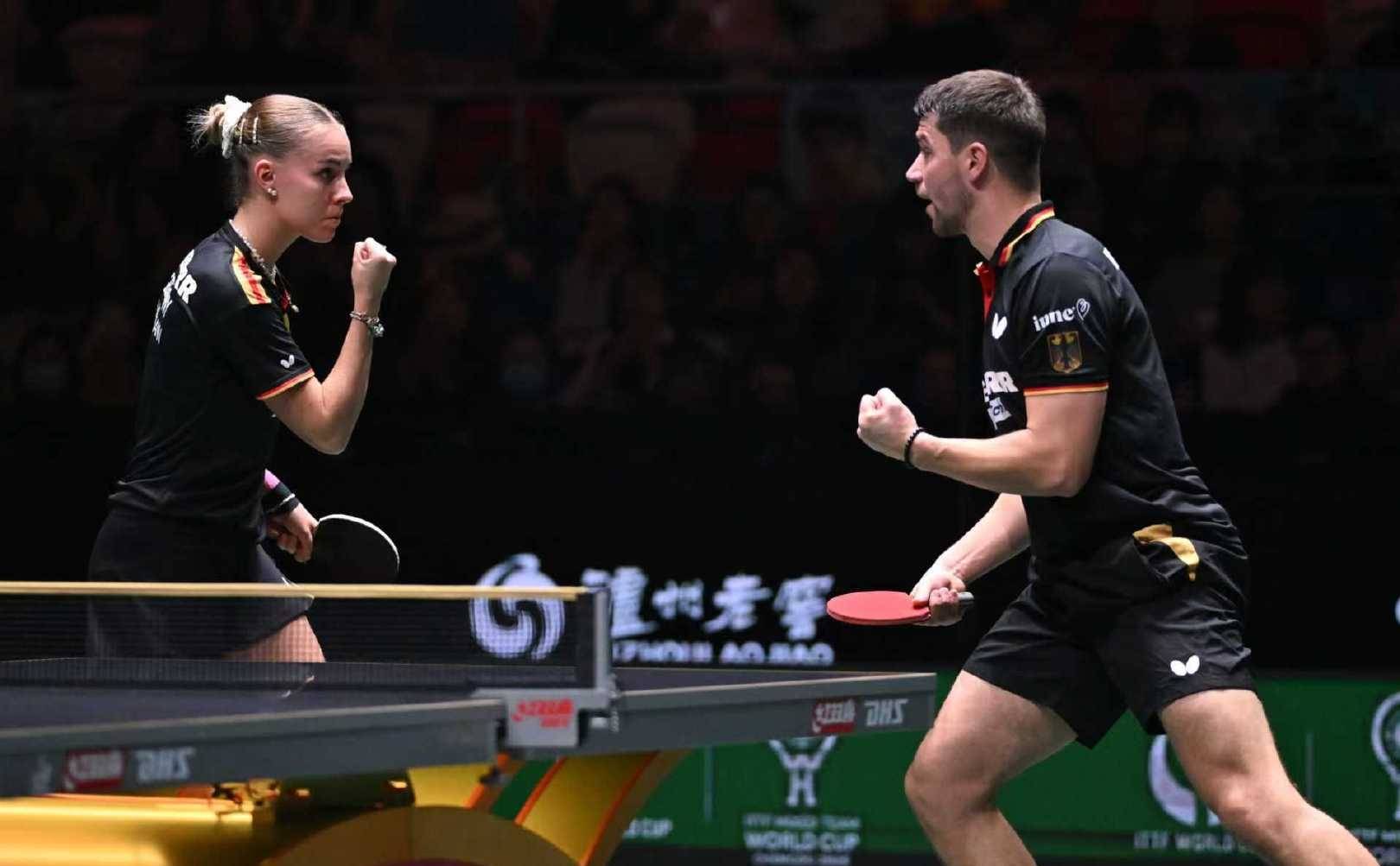 日本队击败德国队，张本美和横扫考夫蔓，香港队击败日本队