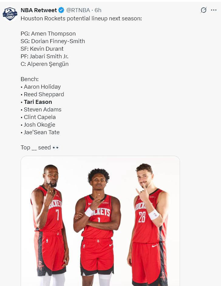 杜兰特稳定底角三分，火箭季前赛备战如何？