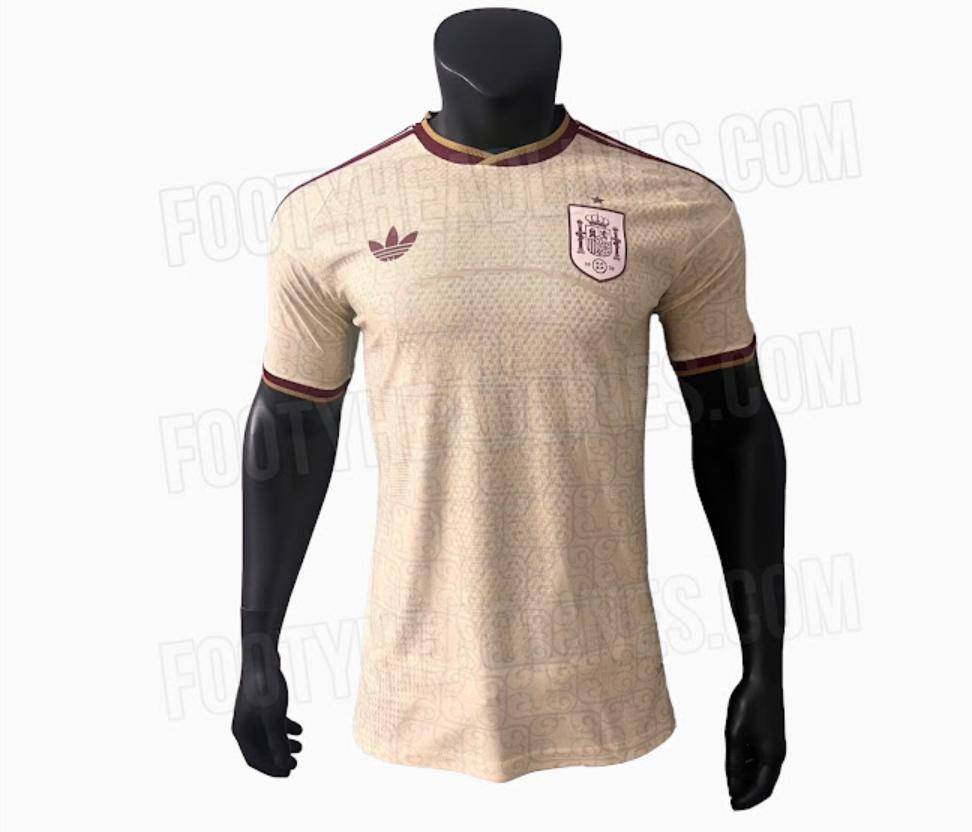 西班牙队2026世界杯客场球衣曝光