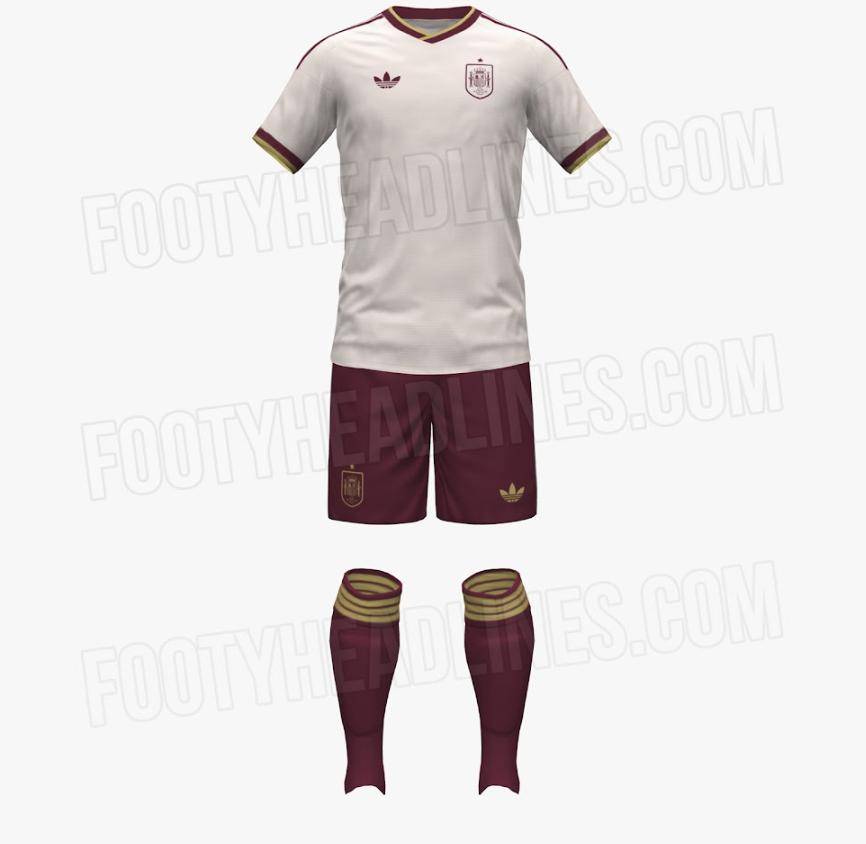 西班牙队2026世界杯客场球衣曝光